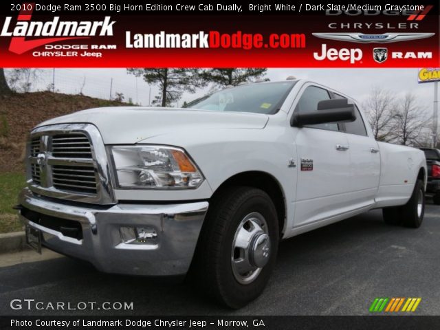 2010 Dodge Ram 3500 Big Horn Edition Crew Cab Dually in Bright White