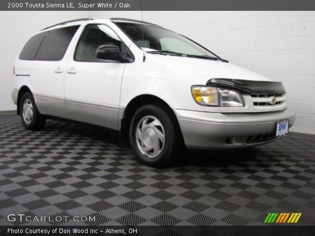 2000 Toyota Sienna LE in Super White