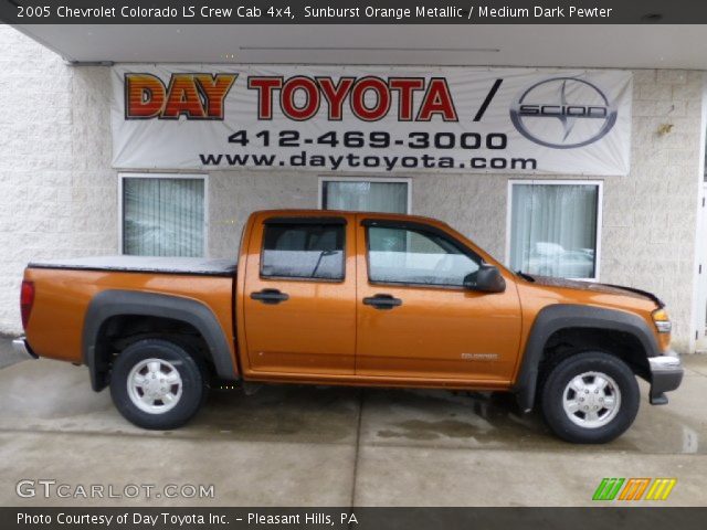 2005 Chevrolet Colorado LS Crew Cab 4x4 in Sunburst Orange Metallic