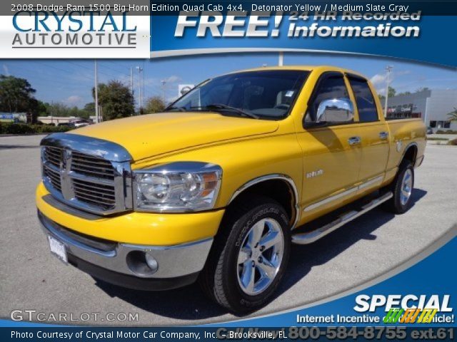 2008 Dodge Ram 1500 Big Horn Edition Quad Cab 4x4 in Detonator Yellow