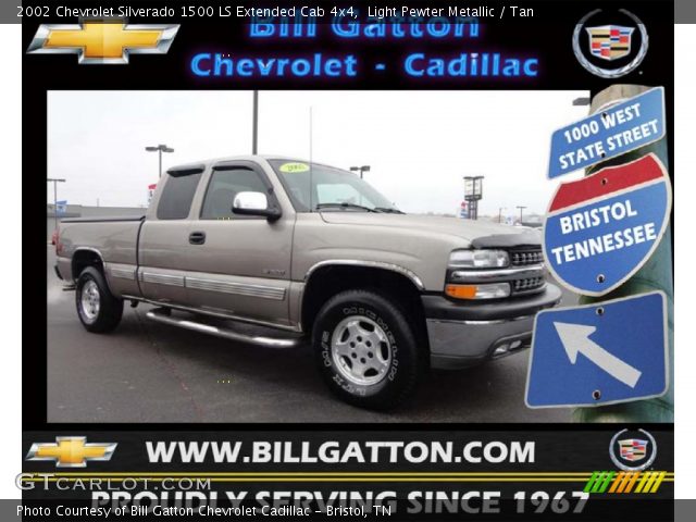 2002 Chevrolet Silverado 1500 LS Extended Cab 4x4 in Light Pewter Metallic