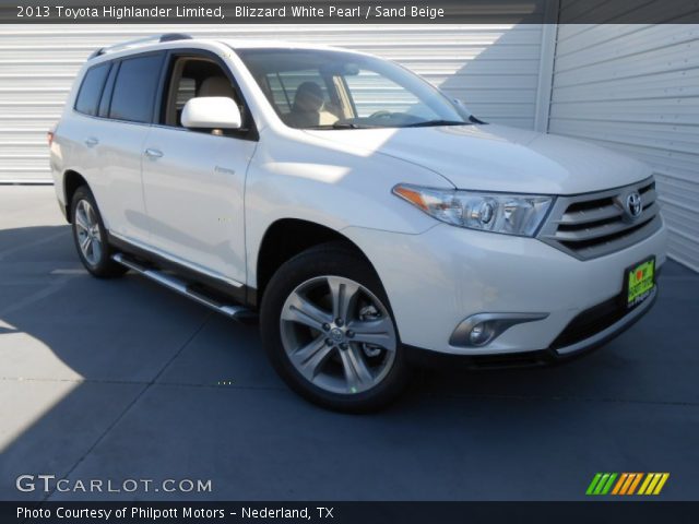2013 Toyota Highlander Limited in Blizzard White Pearl