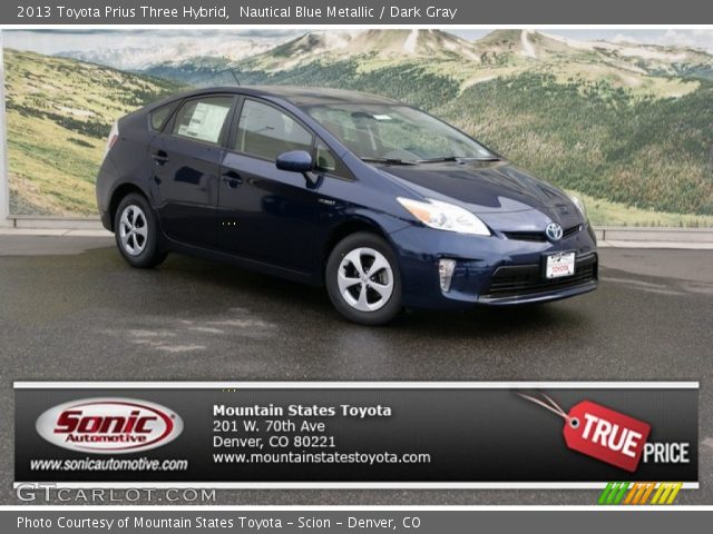 2013 Toyota Prius Three Hybrid in Nautical Blue Metallic