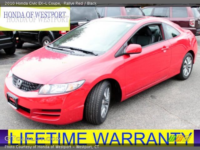 2010 Honda Civic EX-L Coupe in Rallye Red