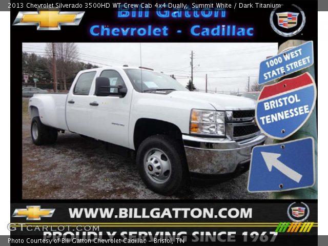 2013 Chevrolet Silverado 3500HD WT Crew Cab 4x4 Dually in Summit White