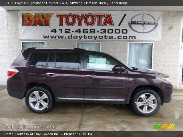 2013 Toyota Highlander Limited 4WD in Sizzling Crimson Mica