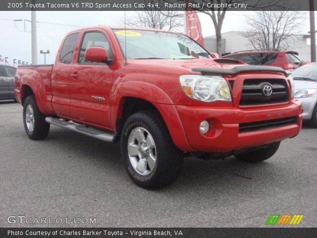 2005 Toyota Tacoma V6 TRD Sport Access Cab 4x4 in Radiant Red