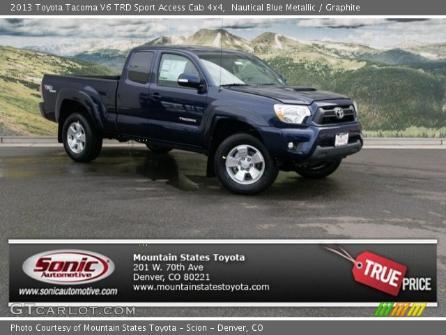 2013 Toyota Tacoma V6 TRD Sport Access Cab 4x4 in Nautical Blue Metallic