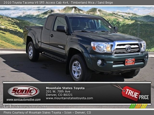 2010 Toyota Tacoma V6 SR5 Access Cab 4x4 in Timberland Mica