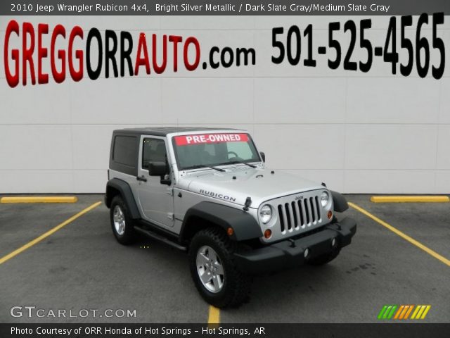 2010 Jeep Wrangler Rubicon 4x4 in Bright Silver Metallic