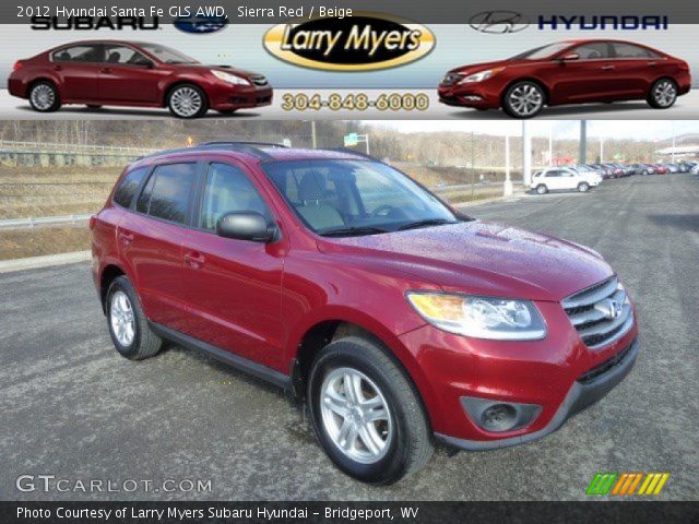 2012 Hyundai Santa Fe GLS AWD in Sierra Red