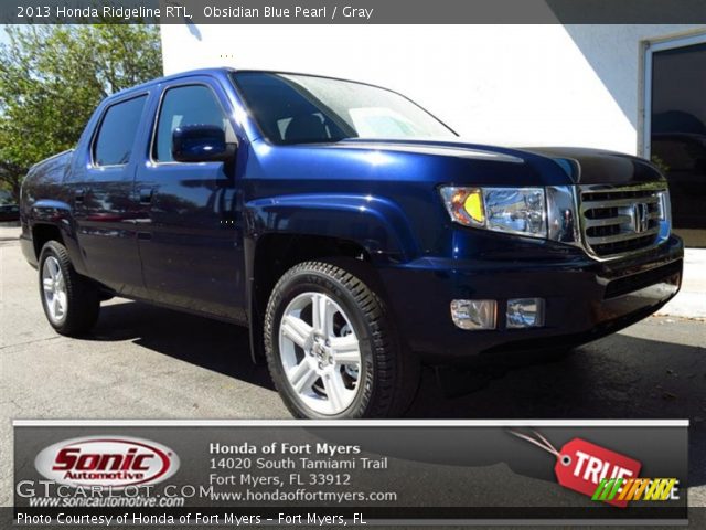 2013 Honda Ridgeline RTL in Obsidian Blue Pearl