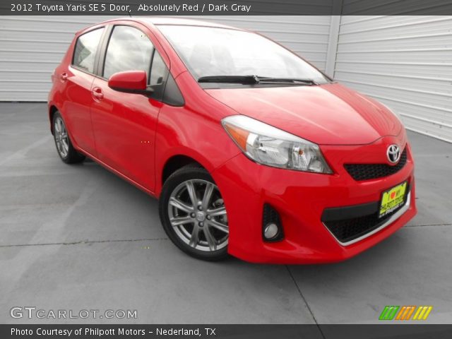 2012 Toyota Yaris SE 5 Door in Absolutely Red