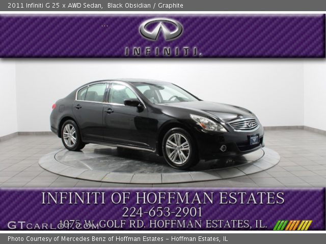 2011 Infiniti G 25 x AWD Sedan in Black Obsidian