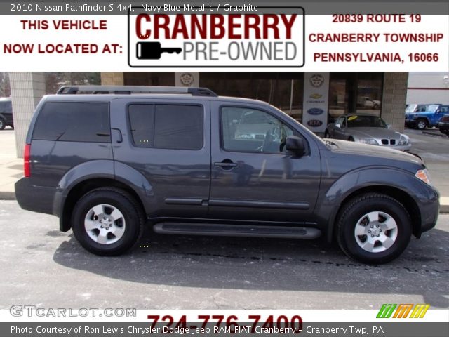 2010 Nissan Pathfinder S 4x4 in Navy Blue Metallic