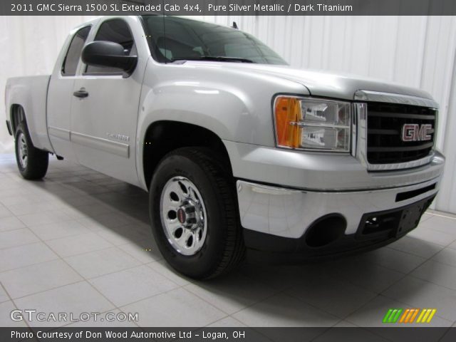 2011 GMC Sierra 1500 SL Extended Cab 4x4 in Pure Silver Metallic