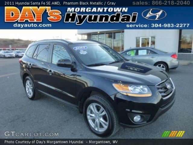 2011 Hyundai Santa Fe SE AWD in Phantom Black Metallic