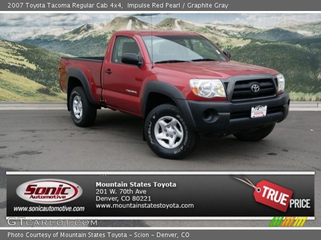 2007 Toyota Tacoma Regular Cab 4x4 in Impulse Red Pearl