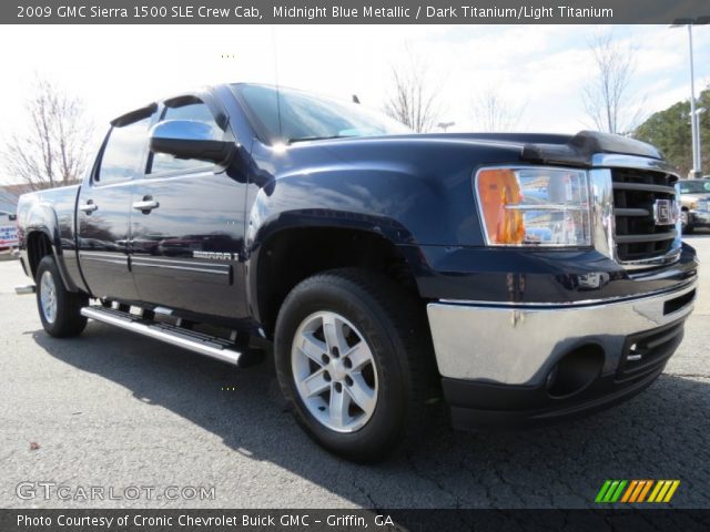 2009 GMC Sierra 1500 SLE Crew Cab in Midnight Blue Metallic
