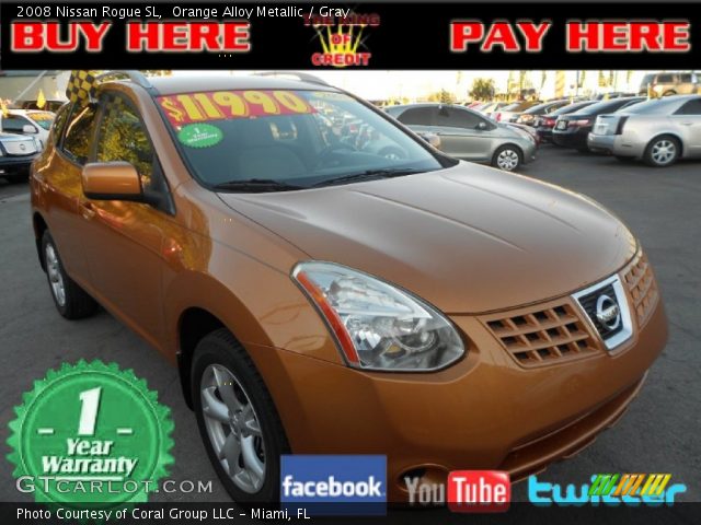 2008 Nissan Rogue SL in Orange Alloy Metallic