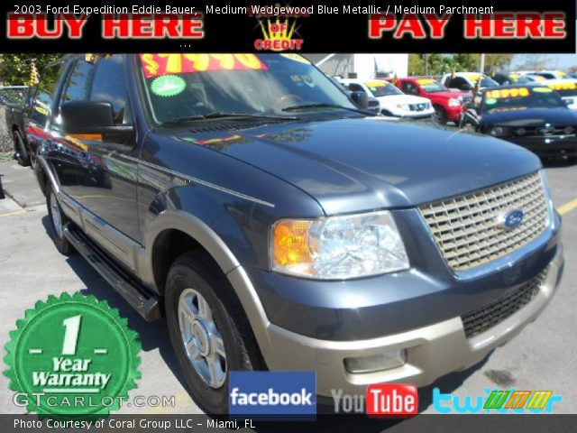 2003 Ford Expedition Eddie Bauer in Medium Wedgewood Blue Metallic