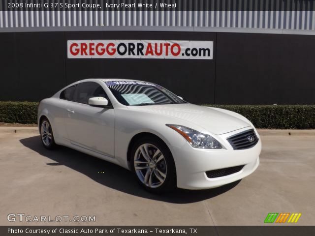 2008 Infiniti G 37 S Sport Coupe in Ivory Pearl White