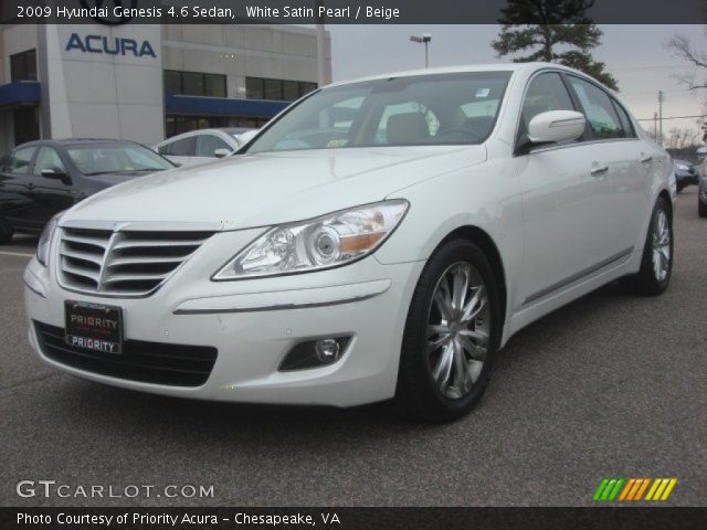 2009 Hyundai Genesis 4.6 Sedan in White Satin Pearl