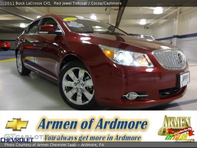 2011 Buick LaCrosse CXS in Red Jewel Tintcoat