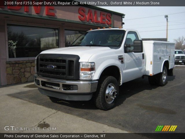 2008 Ford F350 Super Duty XL Regular Cab 4x4 Utility Truck in Oxford White