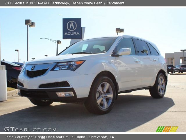 2013 Acura MDX SH-AWD Technology in Aspen White Pearl
