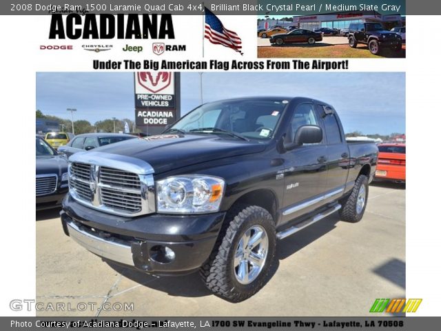 2008 Dodge Ram 1500 Laramie Quad Cab 4x4 in Brilliant Black Crystal Pearl