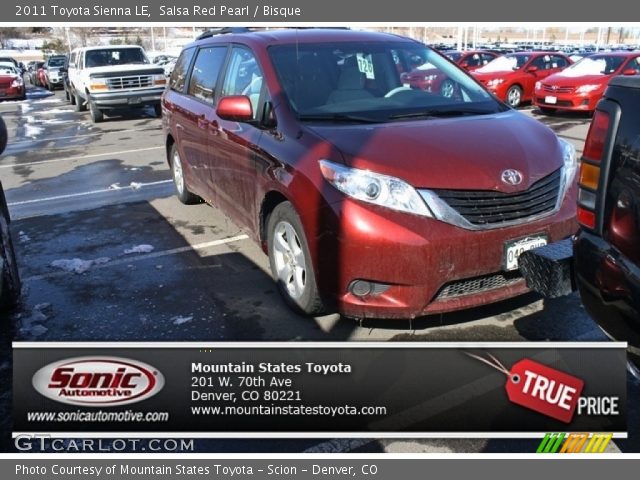 2011 Toyota Sienna LE in Salsa Red Pearl