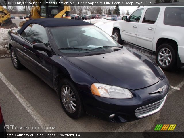2002 Chrysler Sebring Limited Convertible in Deep Sapphire Blue Pearl