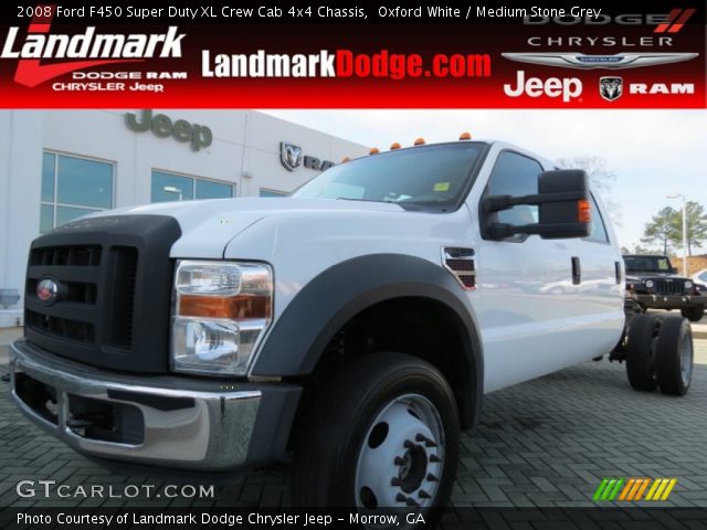2008 Ford F450 Super Duty XL Crew Cab 4x4 Chassis in Oxford White