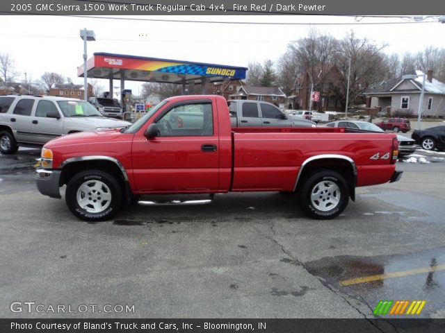 2005 GMC Sierra 1500 Work Truck Regular Cab 4x4 in Fire Red
