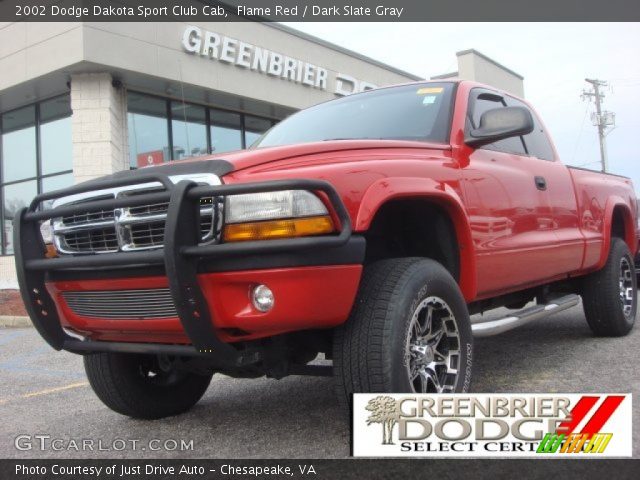 2002 Dodge Dakota Sport Club Cab in Flame Red
