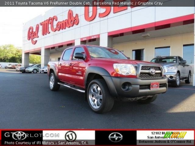 2011 Toyota Tacoma V6 PreRunner Double Cab in Barcelona Red Metallic