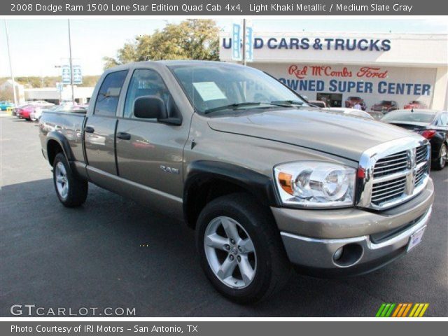 2008 Dodge Ram 1500 Lone Star Edition Quad Cab 4x4 in Light Khaki Metallic