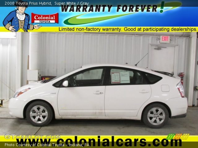 2008 Toyota Prius Hybrid in Super White