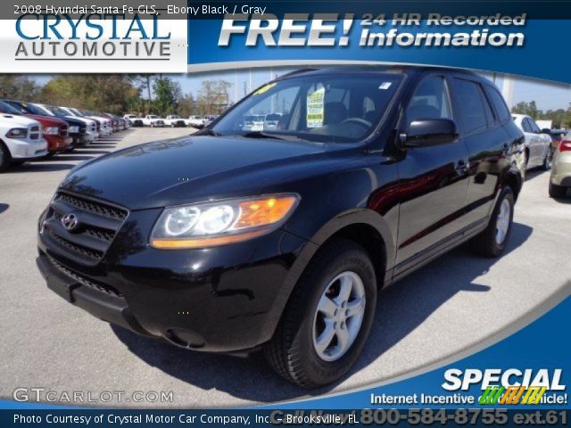 2008 Hyundai Santa Fe GLS in Ebony Black