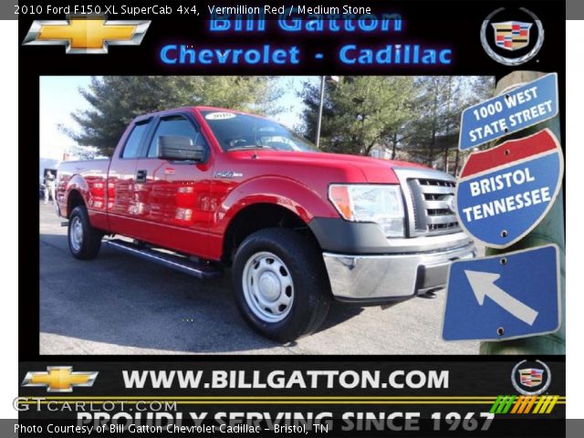2010 Ford F150 XL SuperCab 4x4 in Vermillion Red