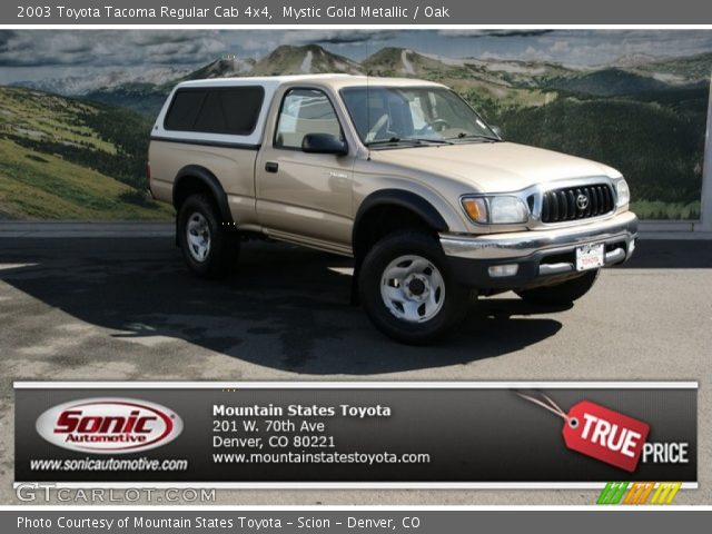 2003 Toyota Tacoma Regular Cab 4x4 in Mystic Gold Metallic