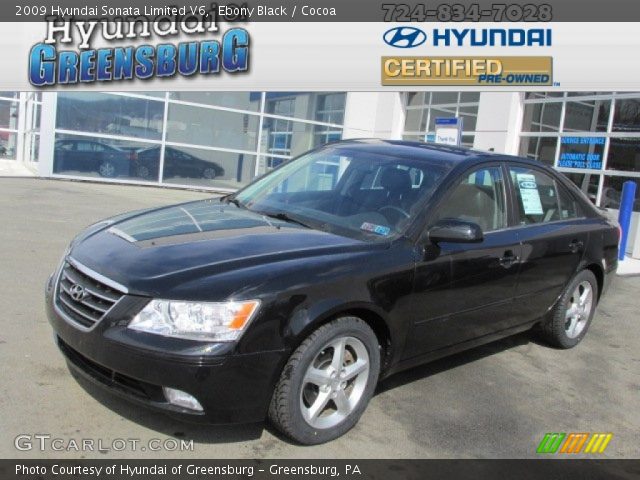 2009 Hyundai Sonata Limited V6 in Ebony Black