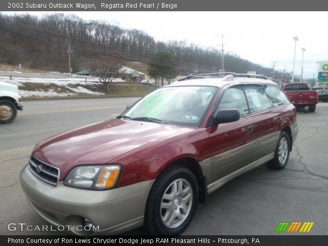 2002 Subaru Outback Wagon in Regatta Red Pearl