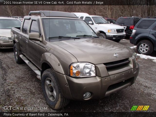 2001 Nissan Frontier SE V6 Crew Cab 4x4 in Gold Rush Metallic