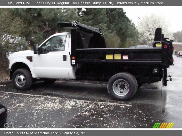 2009 Ford F350 Super Duty XL Regular Cab Chassis Dump Truck in Oxford White