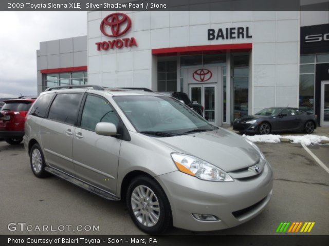 2009 Toyota Sienna XLE in Silver Shadow Pearl