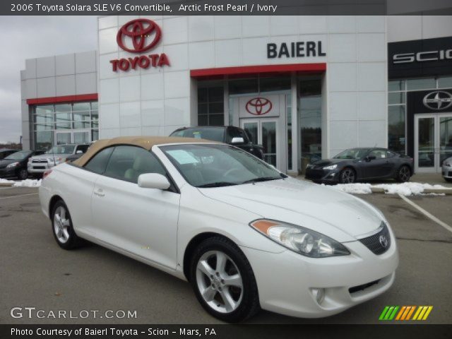 2006 Toyota Solara SLE V6 Convertible in Arctic Frost Pearl