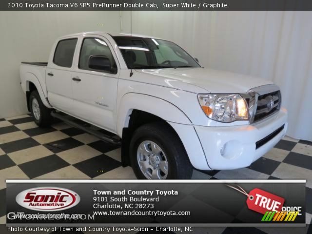 2010 Toyota Tacoma V6 SR5 PreRunner Double Cab in Super White