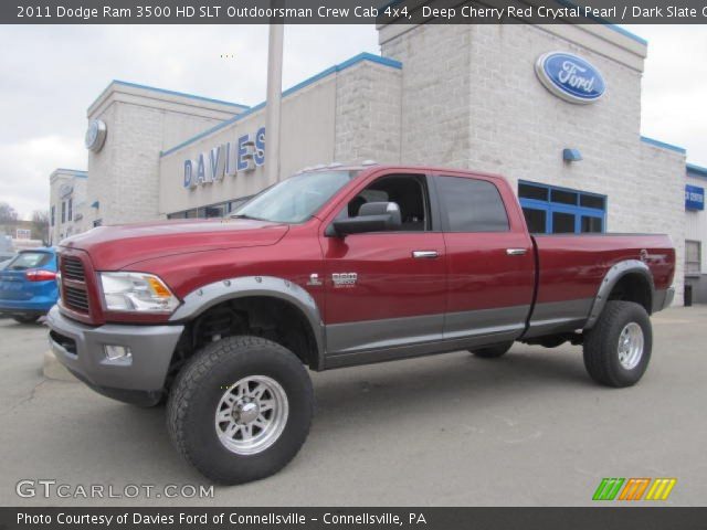2011 Dodge Ram 3500 HD SLT Outdoorsman Crew Cab 4x4 in Deep Cherry Red Crystal Pearl